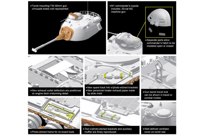 Model Kit tank 3559 - M48A1 (SMART KIT) (1:35)