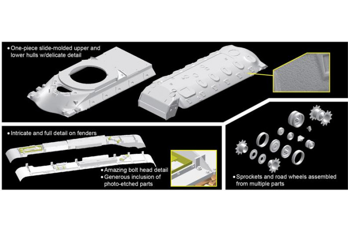 Model Kit tank 3559 - M48A1 (SMART KIT) (1:35)