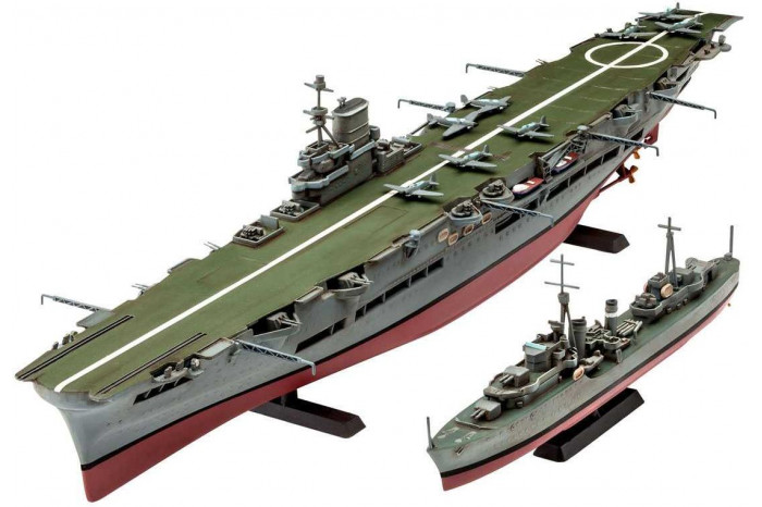 Plastic ModelKit loď 05149 - HMS Ark Royal & Tribal Class Destroyer (1:720)