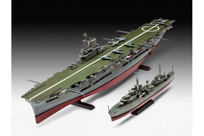 Plastic ModelKit loď 05149 - HMS Ark Royal & Tribal Class Destroyer (1:720)