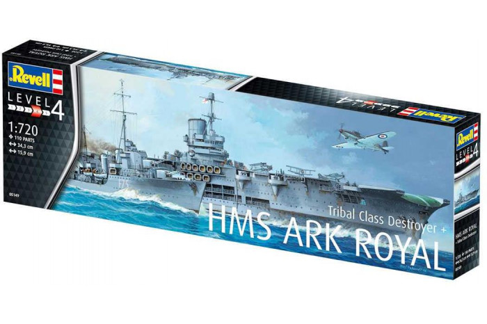 Plastic ModelKit loď 05149 - HMS Ark Royal & Tribal Class Destroyer (1:720)