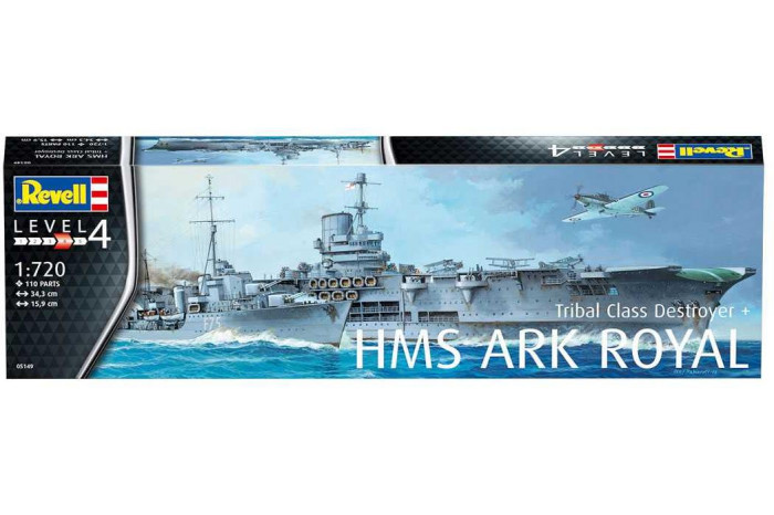 Plastic ModelKit loď 05149 - HMS Ark Royal & Tribal Class Destroyer (1:720)
