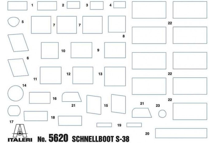 Model Kit loď 5620 - SCHNELLBOOT S-38 with Bofors (1:35)