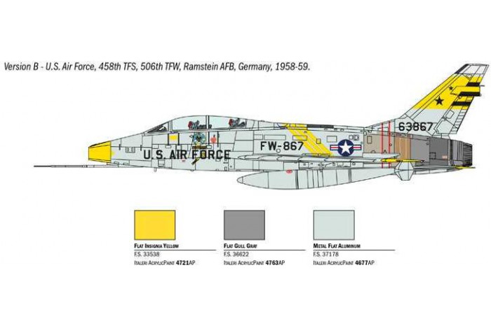 Model Kit letadlo 1398 - F-100F SUPER SABRE (1:72)
