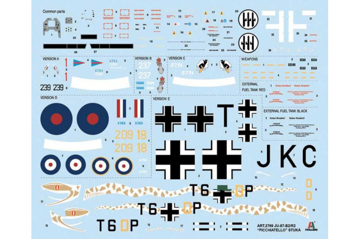 Model Kit letadlo 2769 - JU 87 B-2/R-2 "PICCHIATELLO" (1:48)