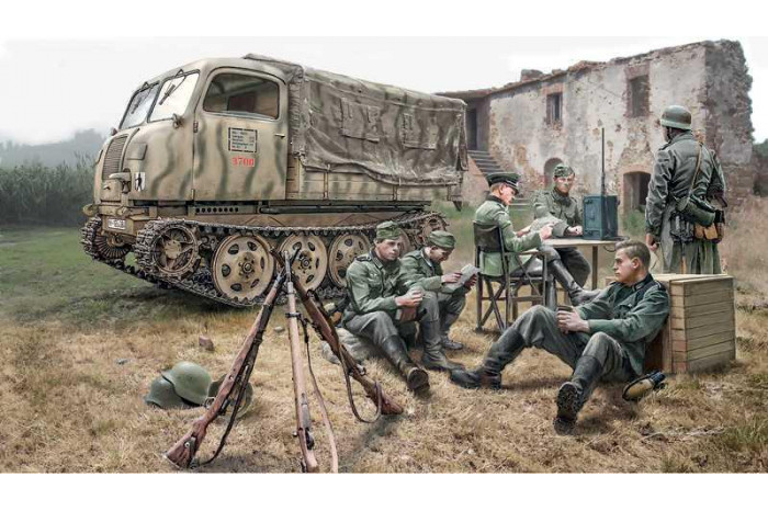 Model Kit military 6549 - STEYR RSO/01 with GERMAN SOLDIERS (1:35)