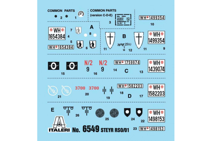 Model Kit military 6549 - STEYR RSO/01 with GERMAN SOLDIERS (1:35)