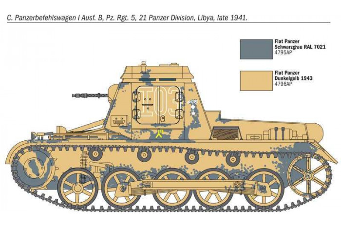 Model Kit military 7072 - SD. KFZ. 265 PANZERBEFEHLSWAGEN (1:72)