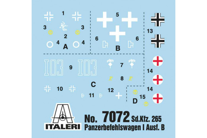 Model Kit military 7072 - SD. KFZ. 265 PANZERBEFEHLSWAGEN (1:72)