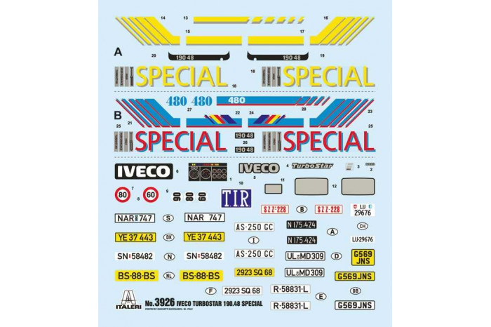 Model Kit truck 3926 - IVECO TURBOSTAR 190.48 SPECIAL (1:24)