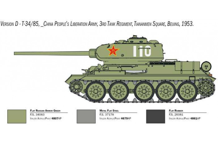 Model Kit tank 6585 - T-34/85 Korean War (1:35)