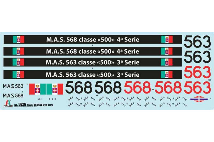 Model Kit loď 5626 - M.A.S. 563/568 with crew (1:35)