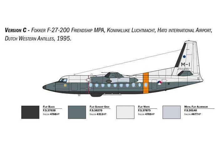 Model Kit letadlo 1455 - Fokker F-27 SAR (1:72)