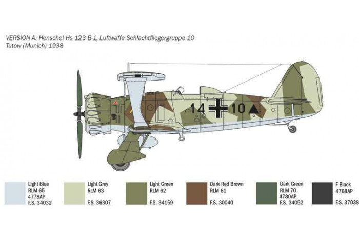 Model Kit letadlo 2819 - Henschel Hs 123 (1:48)