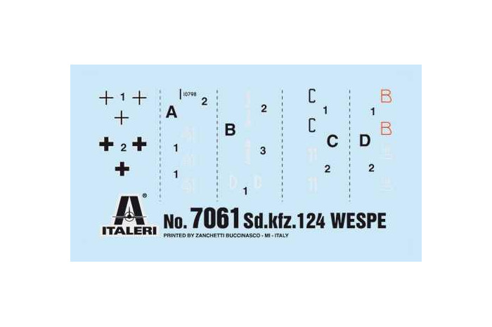 Model Kit military 7061 - Sd.Kfz.124 Wespe 10.5 cm. Leichte Feldhaubitze (1:72)