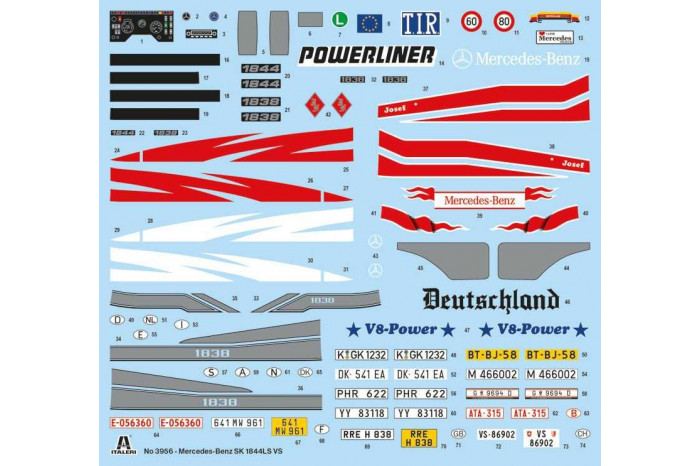 Model Kit truck 3956 - Mercedes-Benz SK 1844LS V8 (1:24)