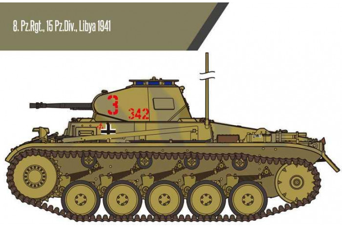 Model Kit tank 13535 - German Panzer II Ausf.F "North Africa" (1:35)