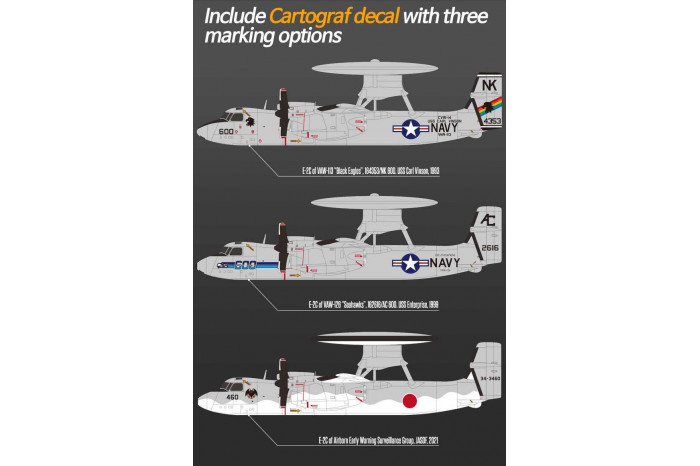 Model Kit letadlo 12623 - USN E-2C VAW-113 "BLACK EAGLES" (1:144)