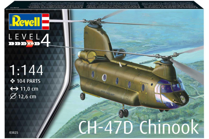 Plastic ModelKit vrtulník 03825 - CH-47D Chinook (1:144)