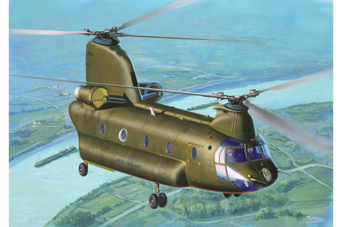 Plastic ModelKit vrtulník 03825 - CH-47D Chinook (1:144)