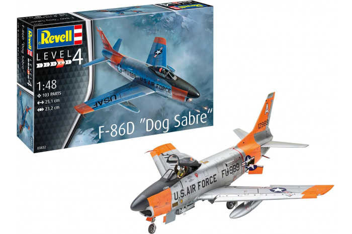 Plastic ModelKit letadlo 03832 - F-86D Dog Sabre (1:48)