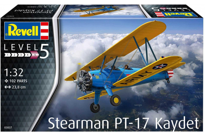 Plastic ModelKit letadlo 03837 - Stearman PT-17 Kaydet (1:32)