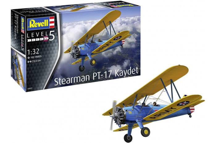 Plastic ModelKit letadlo 03837 - Stearman PT-17 Kaydet (1:32)