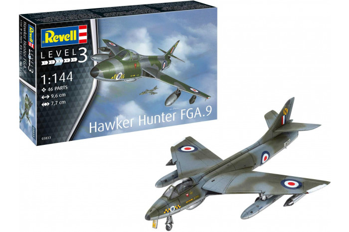 Plastic ModelKit letadlo 03833 - Hawker Hunter FGA.9 (1:144)