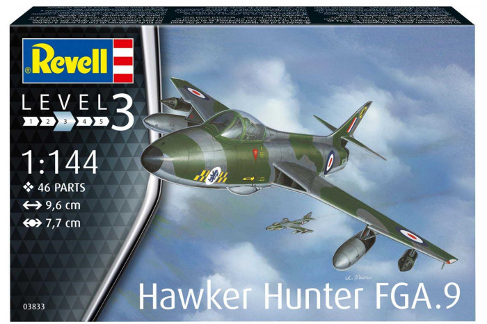 Plastic ModelKit letadlo 03833 - Hawker Hunter FGA.9 (1:144)