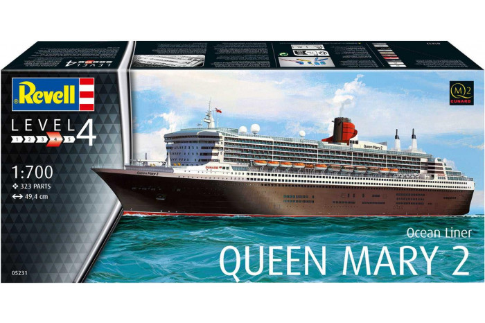 Plastic ModelKit loď 05231 - Queen Mary 2 (1:700)