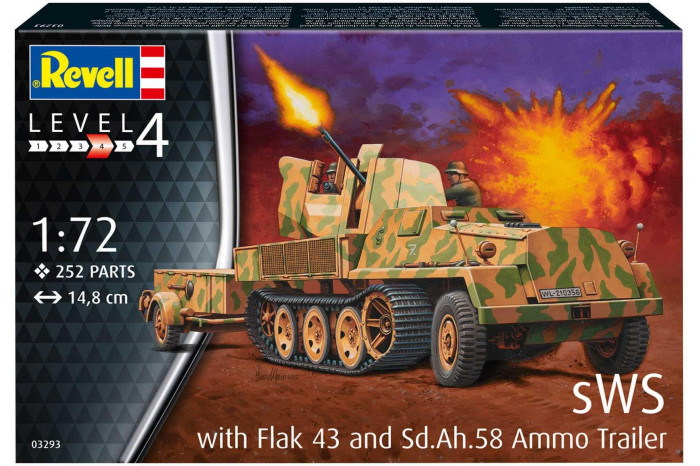 Plastic ModelKit military 03293 - sWS mit Flak-Aufbau als Sfl. mit 3,7cm Flak 43 (1:72)