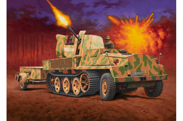 Plastic ModelKit military 03293 - sWS mit Flak-Aufbau als Sfl. mit 3,7cm Flak 43 (1:72)