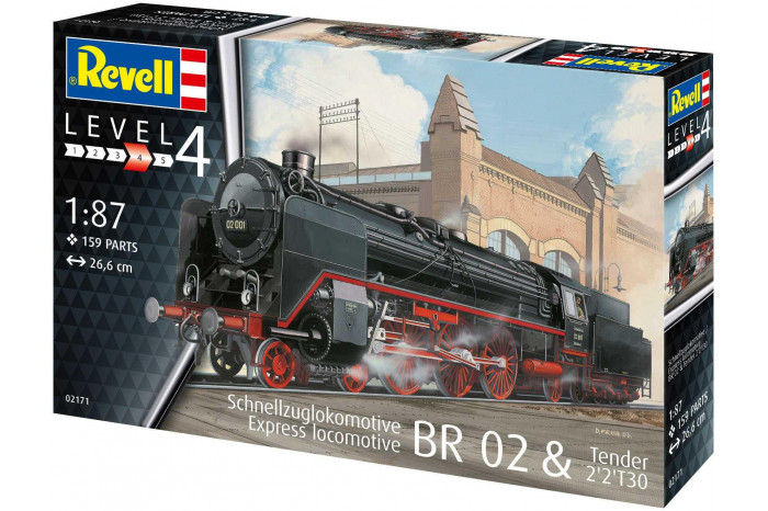 Plastic ModelKit lokomotiva 02171 - Express locomotive BR 02 & Tender 2'2'T30 (1:87)