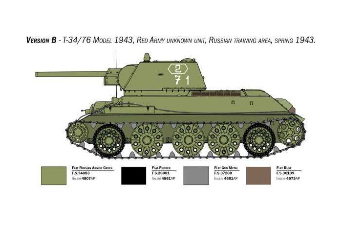 Model Kit tank 6570 - T-34/76 Mod. 43 (1:35)