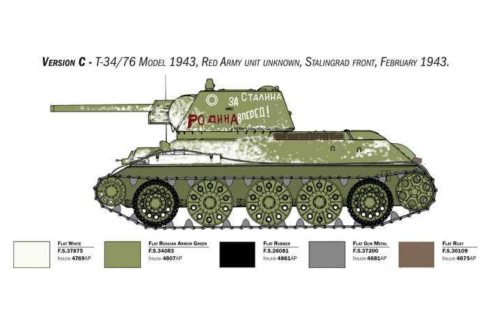 Model Kit tank 6570 - T-34/76 Mod. 43 (1:35)