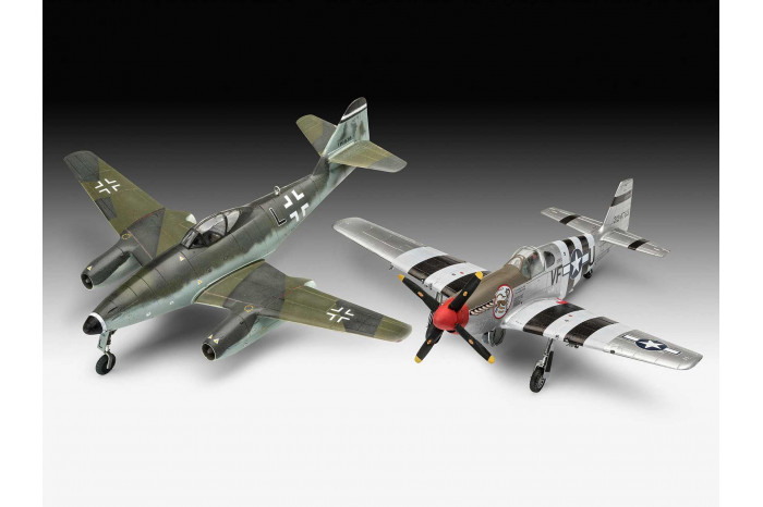 Plastic Modelkit letadla 03711 - Me262 & P-51B (1:72)