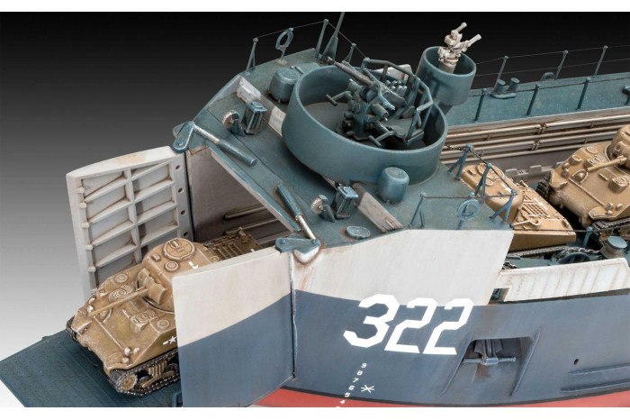 Plastic ModelKit loď 05169 - US Navy Landing Ship Medium (Bofors 40 mm gun) (1:144)