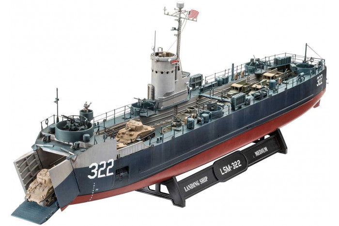 Plastic ModelKit loď 05169 - US Navy Landing Ship Medium (Bofors 40 mm gun) (1:144)