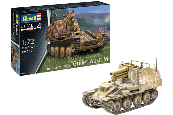 Plastic ModelKit military 03315 - Sturmpanzer 38(t) Grille Ausf. M (1:72)