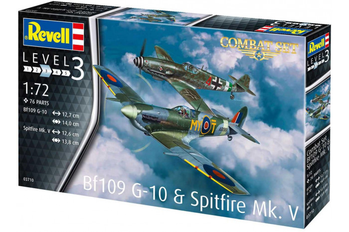 ModelSet letadla 63710 - Bf109G-10 & Spitfire Mk.V (1:72)