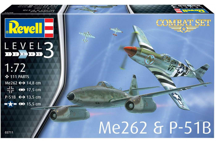 ModelSet letadla 63711 - Me262 & P-51B (1:72)