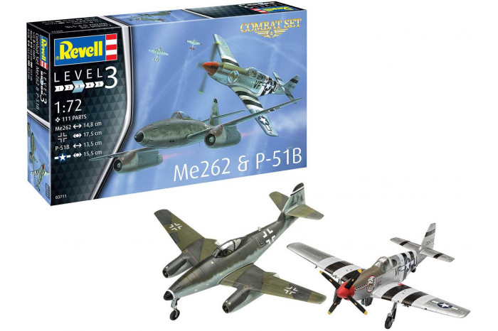 ModelSet letadla 63711 - Me262 & P-51B (1:72)