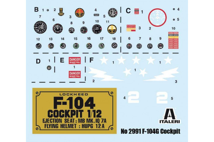 Model Kit kokpit 2991 - F-104 G STARFIGHTER COCKPIT (1:12)