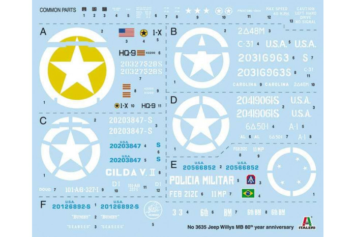Model Kit auto 3635 - Willys Jeep MB (1:24)