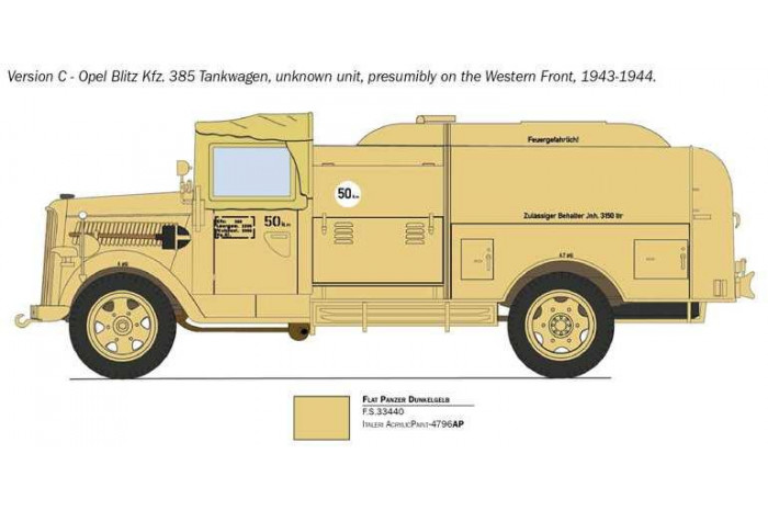 Model Kit military 2808 - Opel Blitz Tankwagen Kfz. 385 - Battle of Britain 80th Anniversary (1:48)