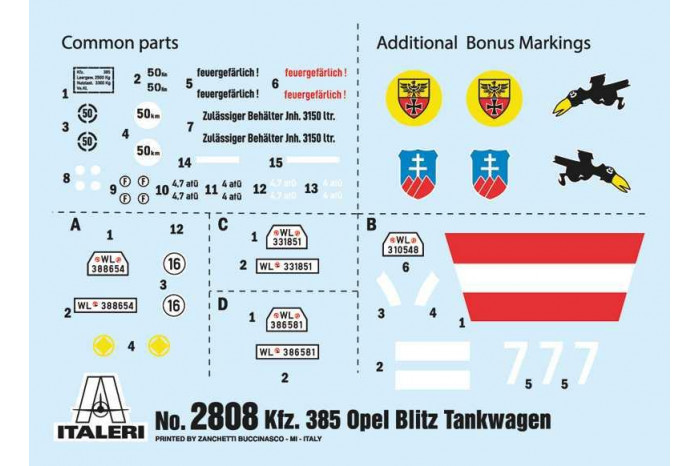 Model Kit military 2808 - Opel Blitz Tankwagen Kfz. 385 - Battle of Britain 80th Anniversary (1:48)