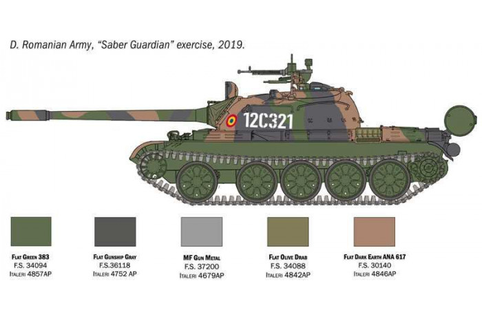 Model Kit tank 7081 - T-55 A (1:72)