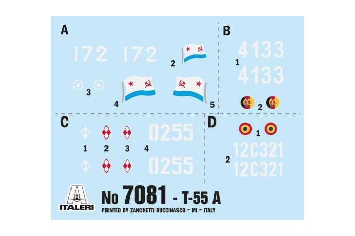 Model Kit tank 7081 - T-55 A (1:72)
