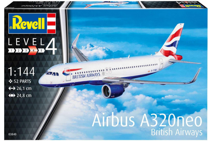 Plastic ModelKit letadlo 03840 - Airbus A320 neo British Airways (1:144)