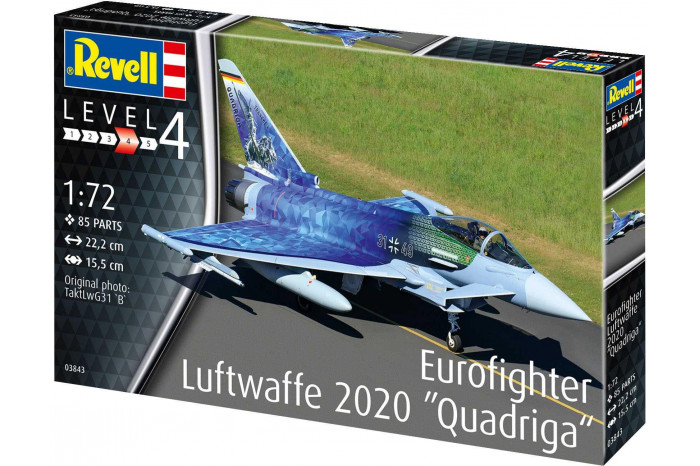 Plastic ModelKit letadlo 03843 - Eurofighter "Luftwaffe 2020 Quadriga" (1:72)